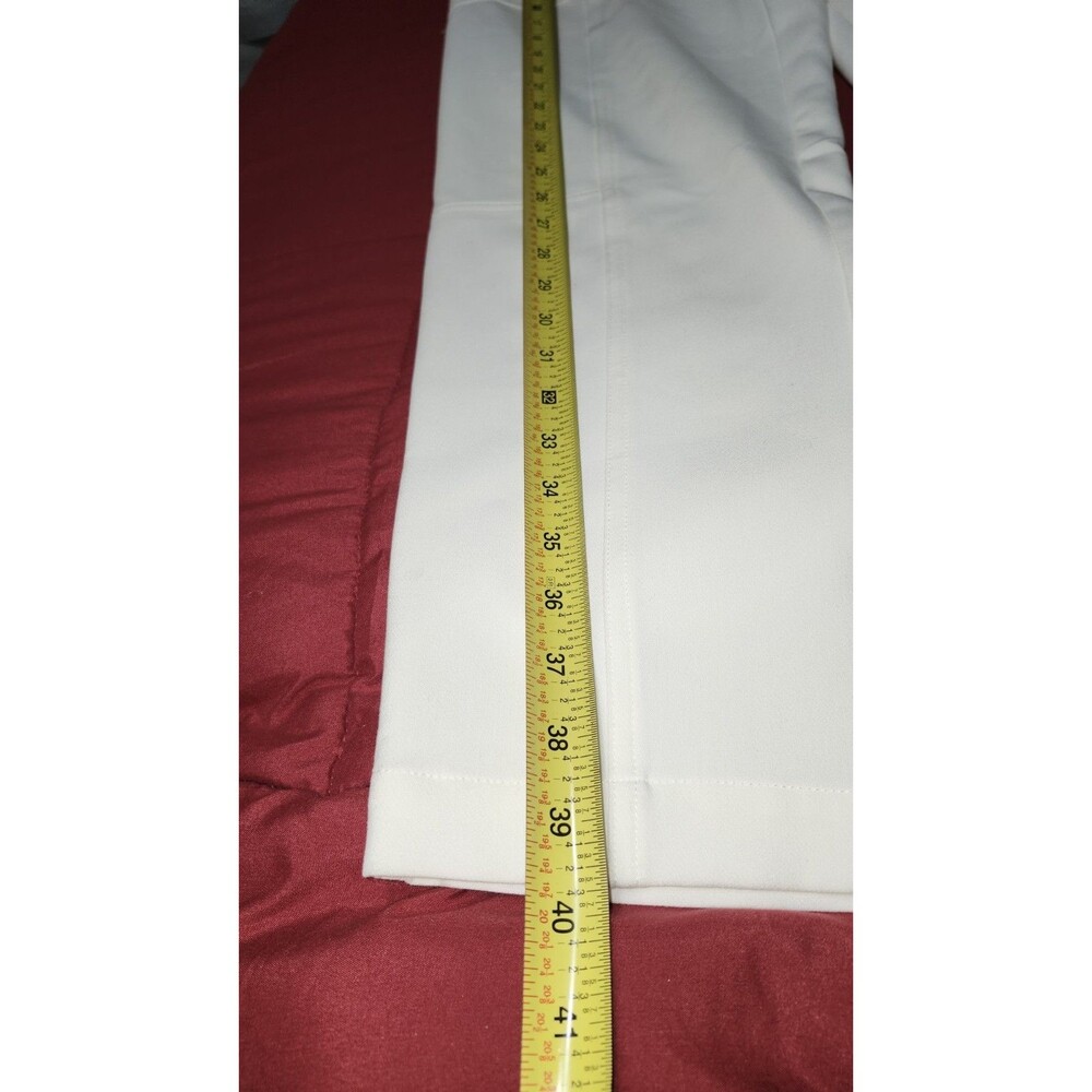 Versona Modern Fit White Pants w/ Matching Belt NWT Size 10 Chic Mid Rise - Picture 12 of 12